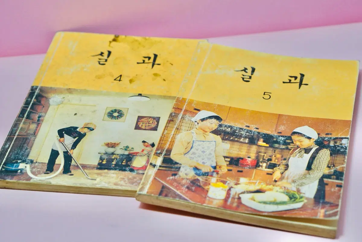80년대 국민학교 실과 교과서 4학년 5학년 2권 일괄 근대사