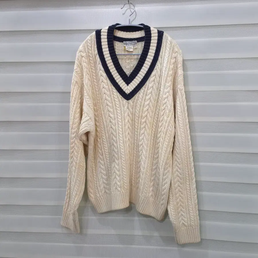 80-90s GUCCI 구찌 케이블 니트 스웨터- 실측확인