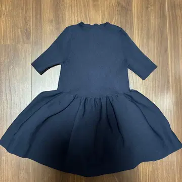 유나이티드 애로우즈 페플럼 니트 반팔 네이비