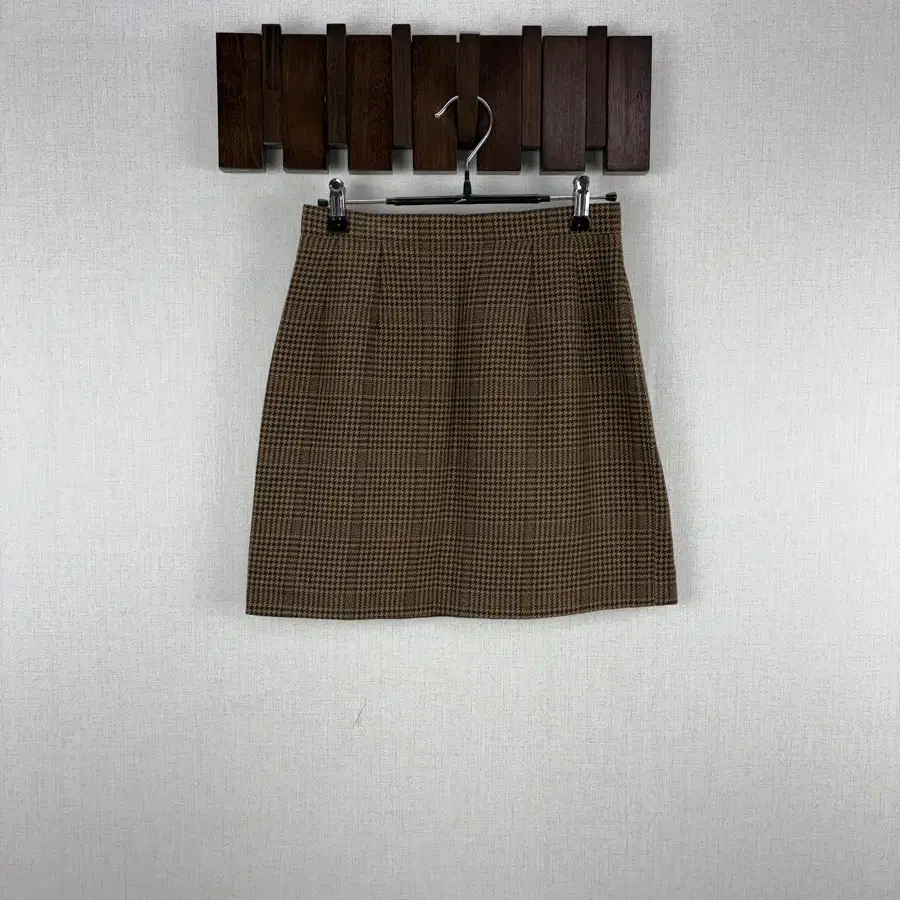 버버리 정품 브라운 체크 미니스커트