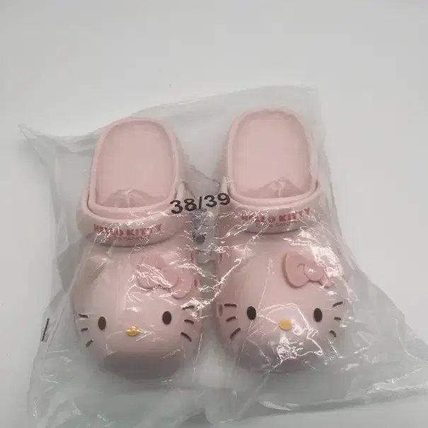 산리오 헬로 키티 핑크 뮬 슬리퍼 245~250