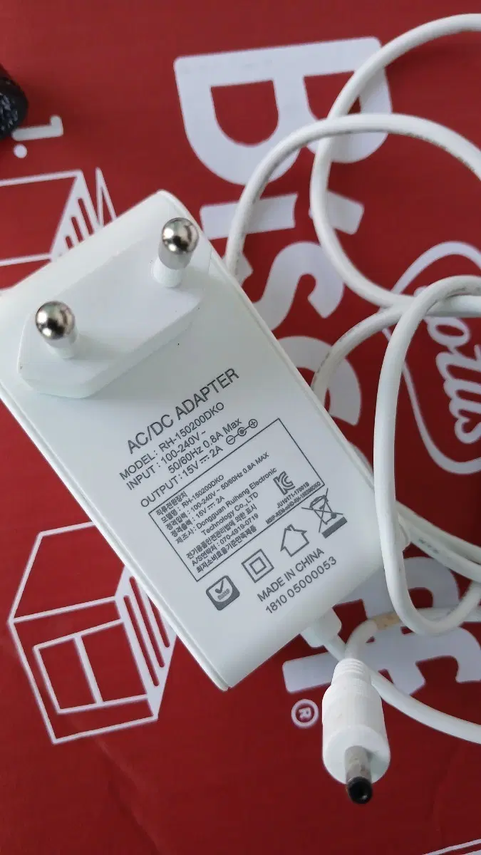 AC/DC 어댑터 RH-150200DKO 15V 2A