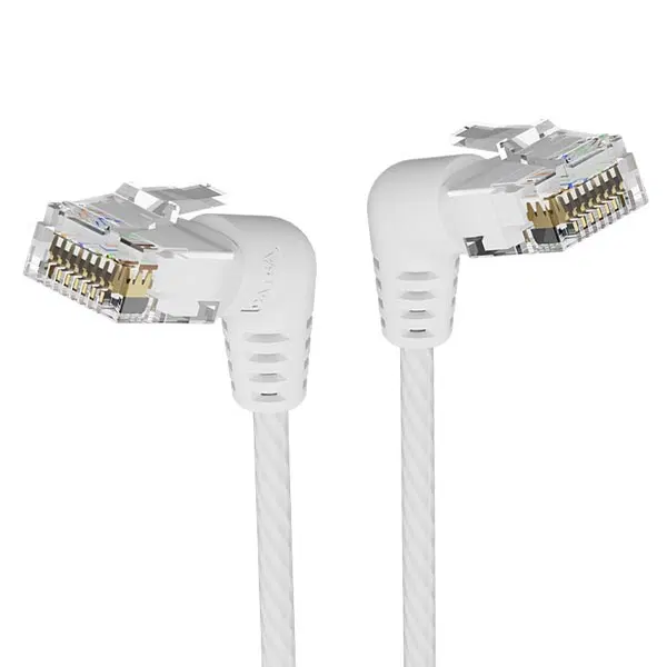 CAT.6A UTP 10Gbps 360도회전 ㄱ자형 랜케이블 화이트 1m