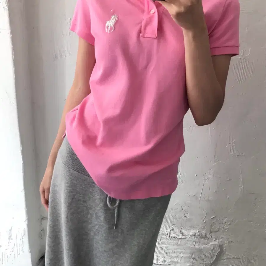 Polo 랄프로렌 골프 포니로고 베이비핑크컬러 PK 카라티셔츠