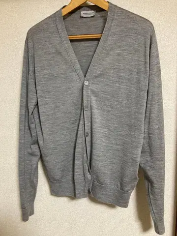 JOHN SMEDLEY 멜란지 그레이 엑스트라 파인 메리노울 가디건 M