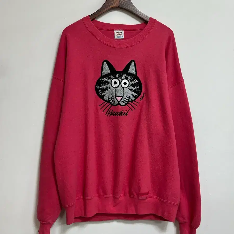 빈티지 90s B Kliban Cat Hawaii 맨투맨