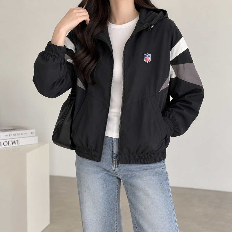 [90]NFL엔에프엘 후드 우븐 바람막이