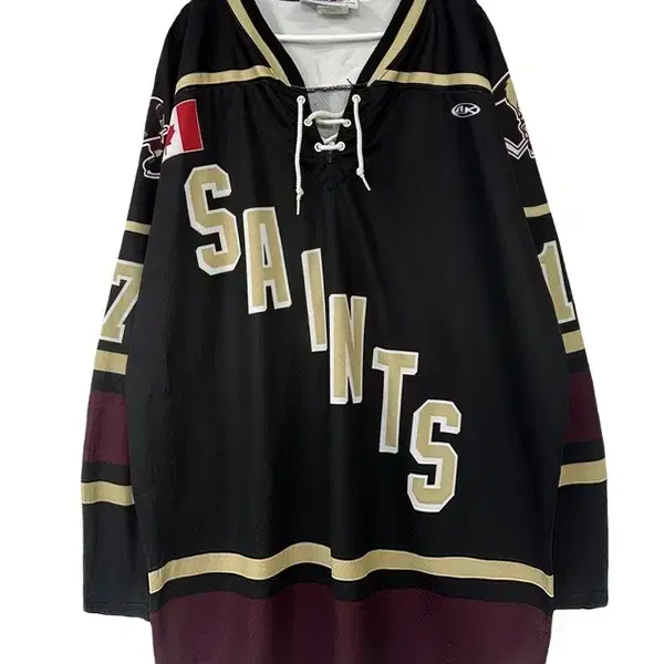 [XL] AK 빈티지 SAINTS 하키팀클럽 브이넥 유니폼져지
