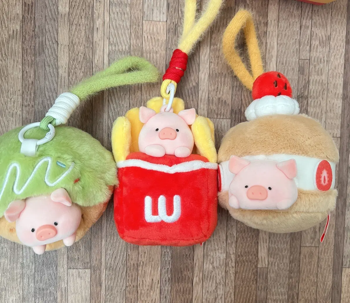 (일괄)루루 더 피기 버거스 인형키링