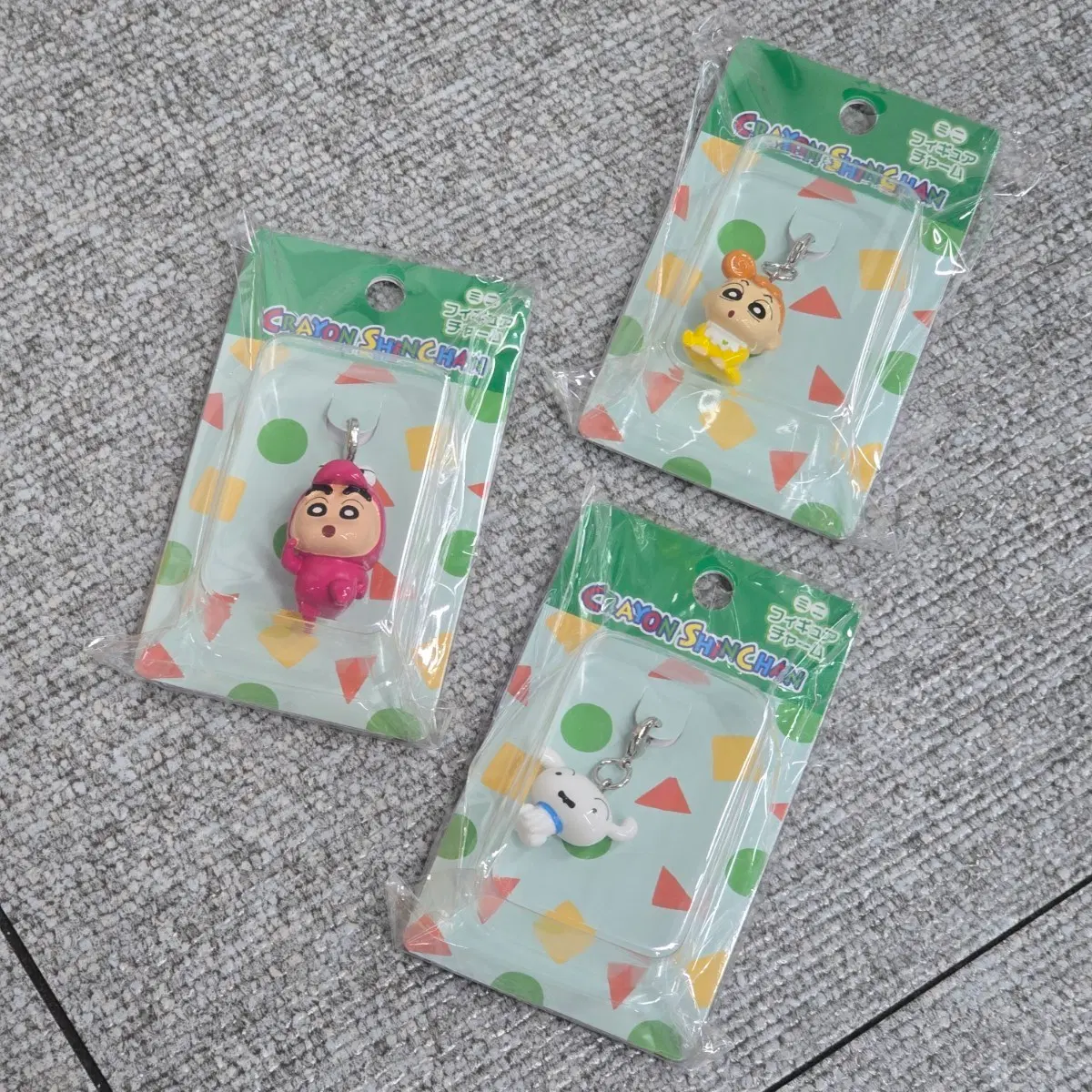 크레용신짱 미니 피규어 참 짱구 짱아 흰둥이 3종