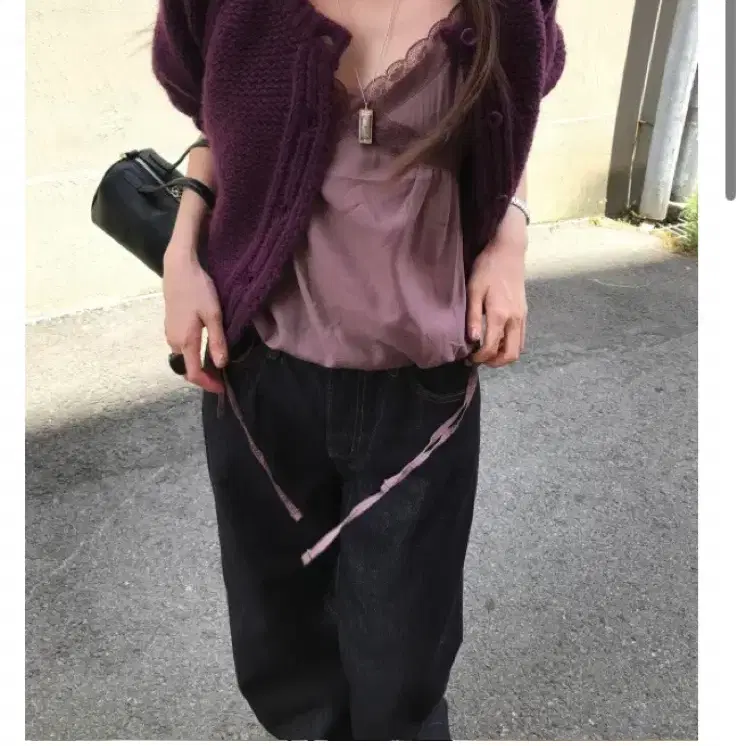 새상품) 아루드 노프 nof 가디건+블라우스세트 아웃핏