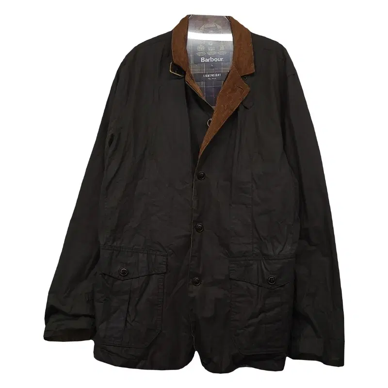 바버 Barbour 브라운 코튼 100% 클래식 헌팅 왁스 필드 자켓 L