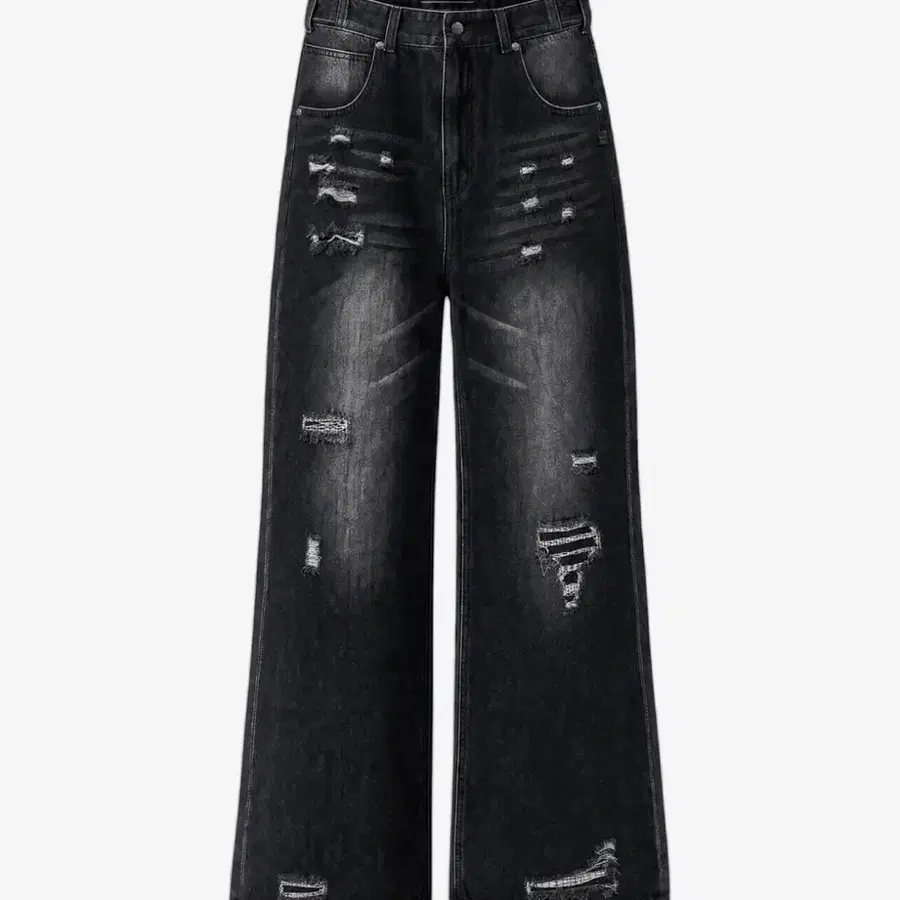 아이돈워너셀 Injury Flare Denim Pants Black