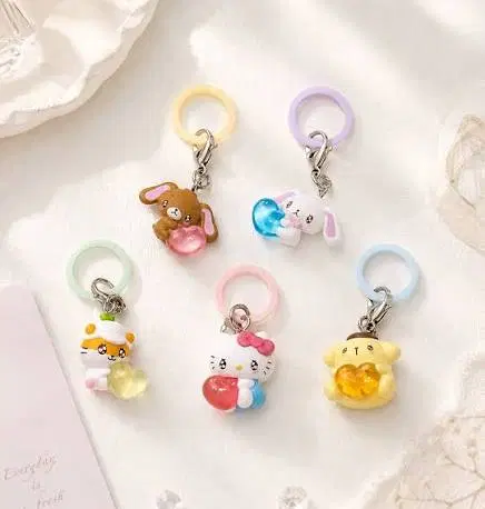 산리오 캐릭터즈 에모큥 2탄 메지루시 마스코트 누이 인형 가챠 키링