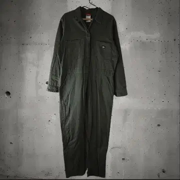 Dickies 긴팔 작업복 올인원 올리브 XL 0170