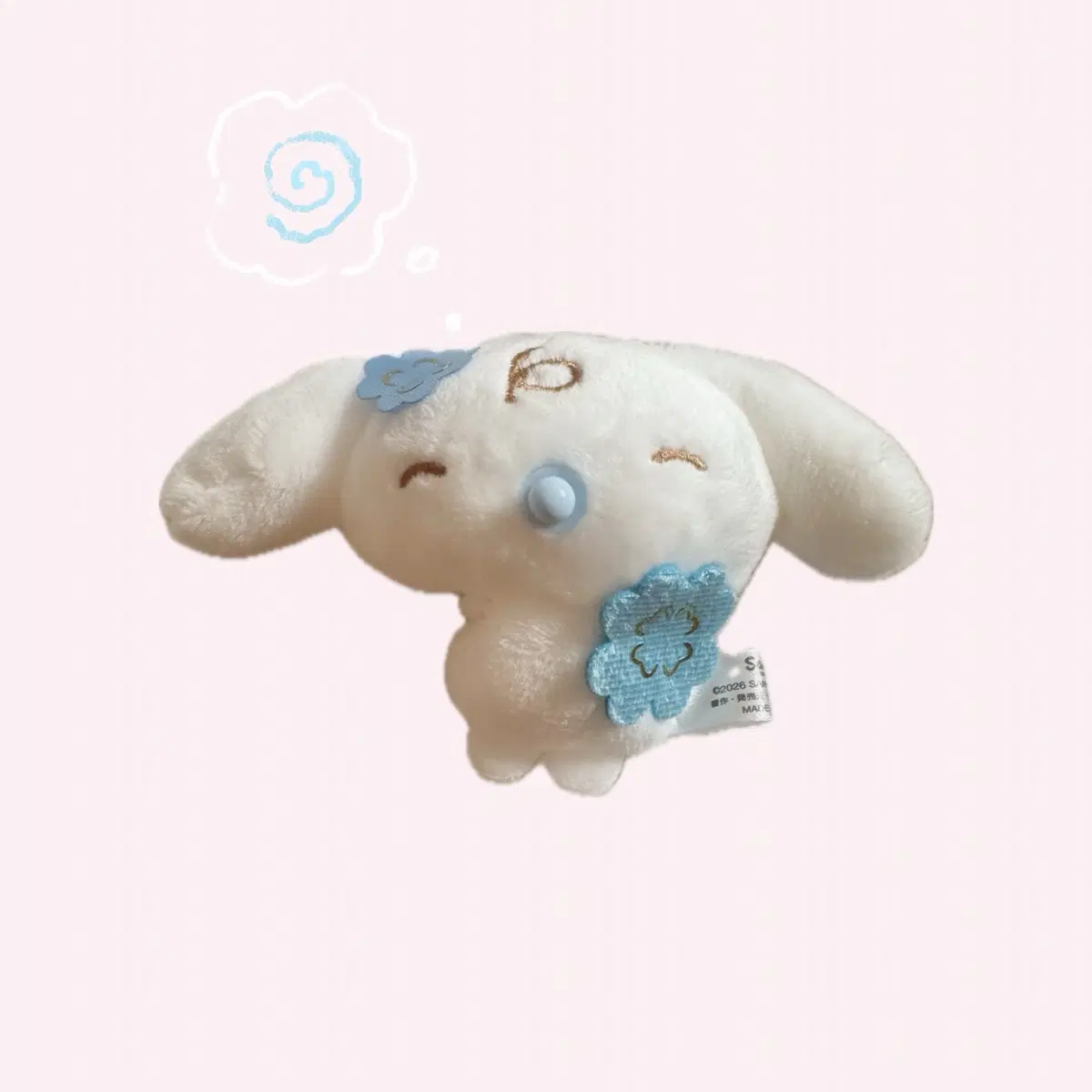 산리오 시나모롤 마스코트 브로치 / 밀크 / 인형뱃지