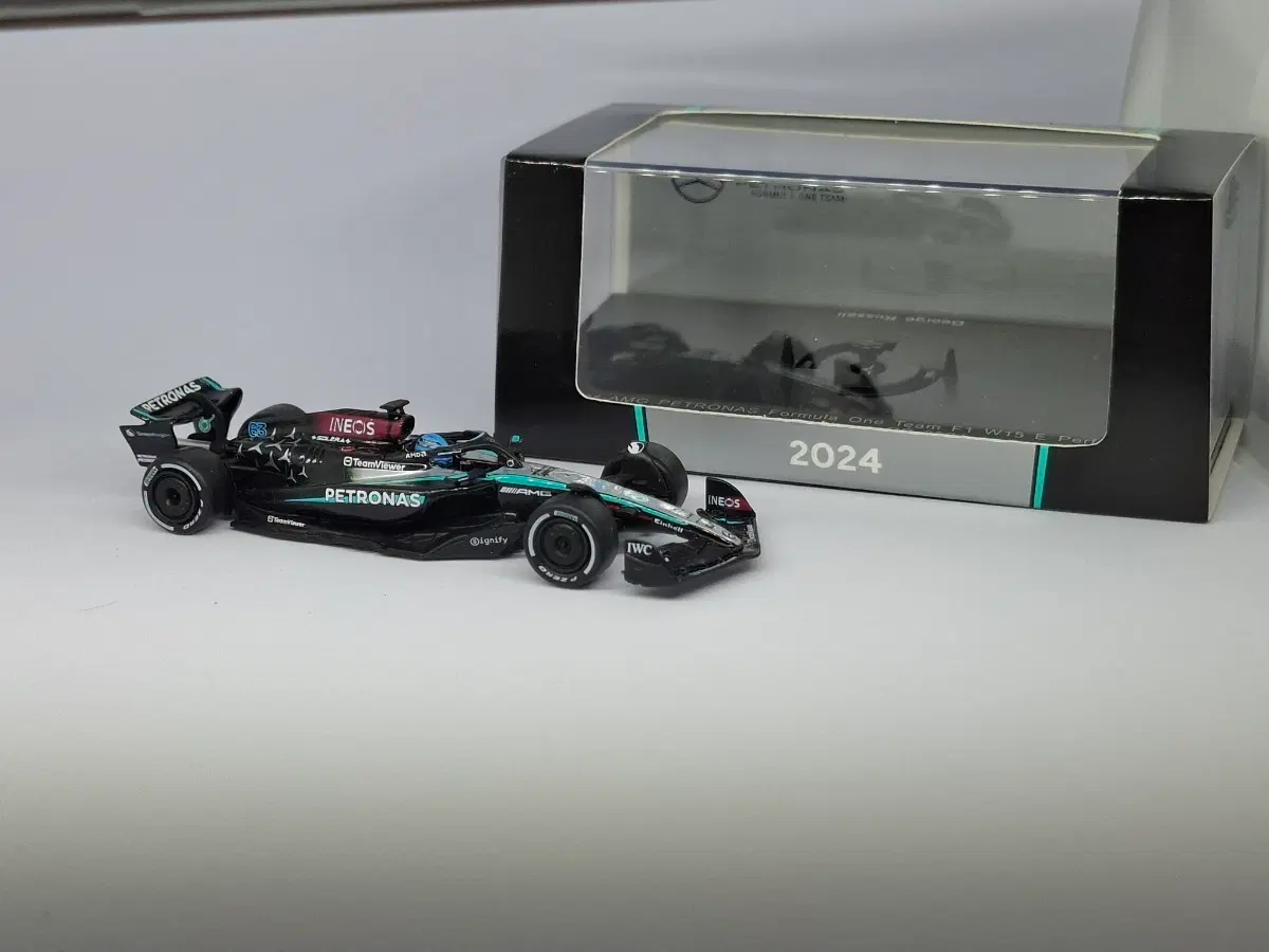 (교환가능) 스파크 1:64 f1 메르세데스 W15 러셀 (1/64 미니지티 spark)