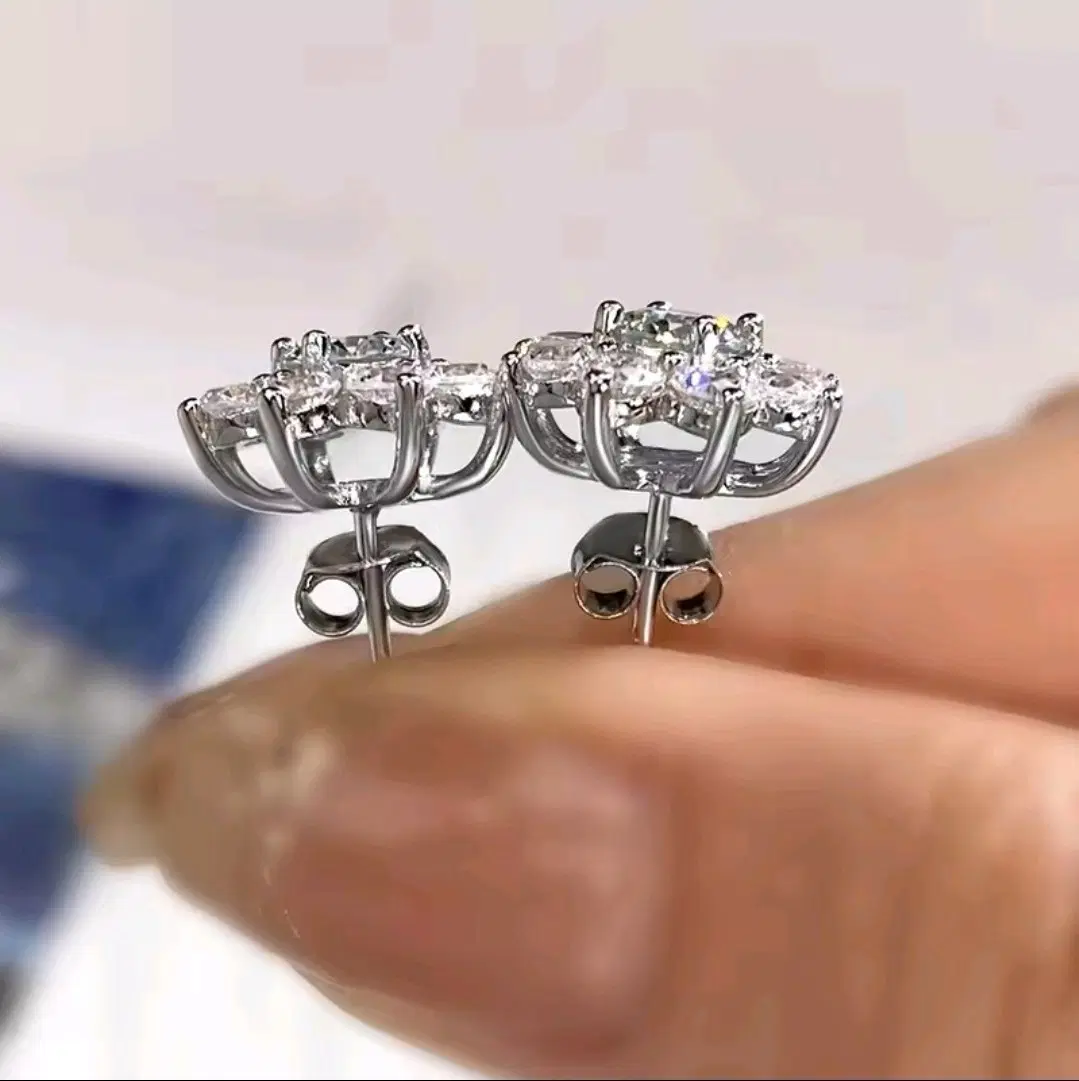 모이사나이트 1캐럿 귀걸이 925 실버