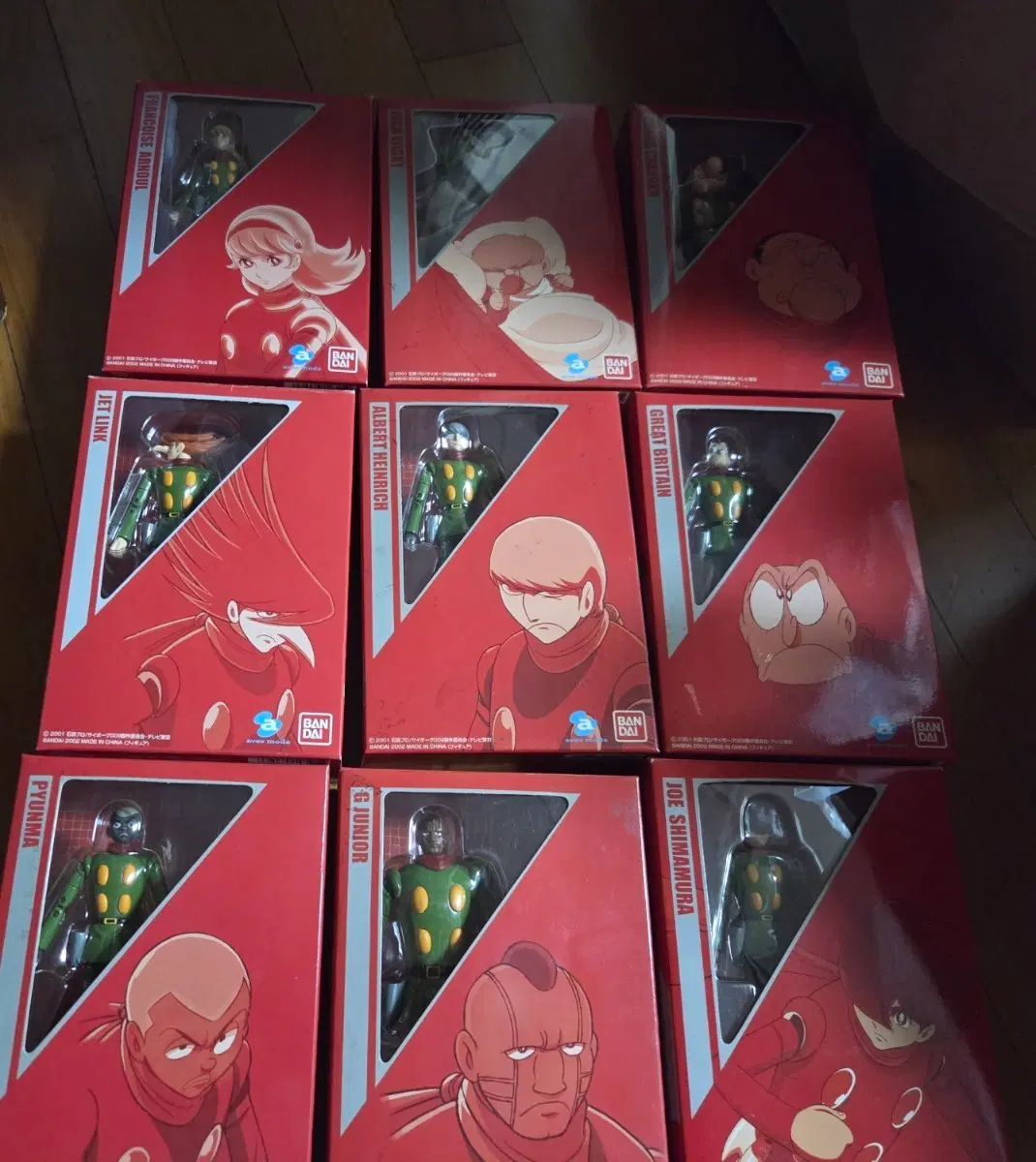 반다이 사이보그 009 DVD 한정판 피규어 9종 풀세트