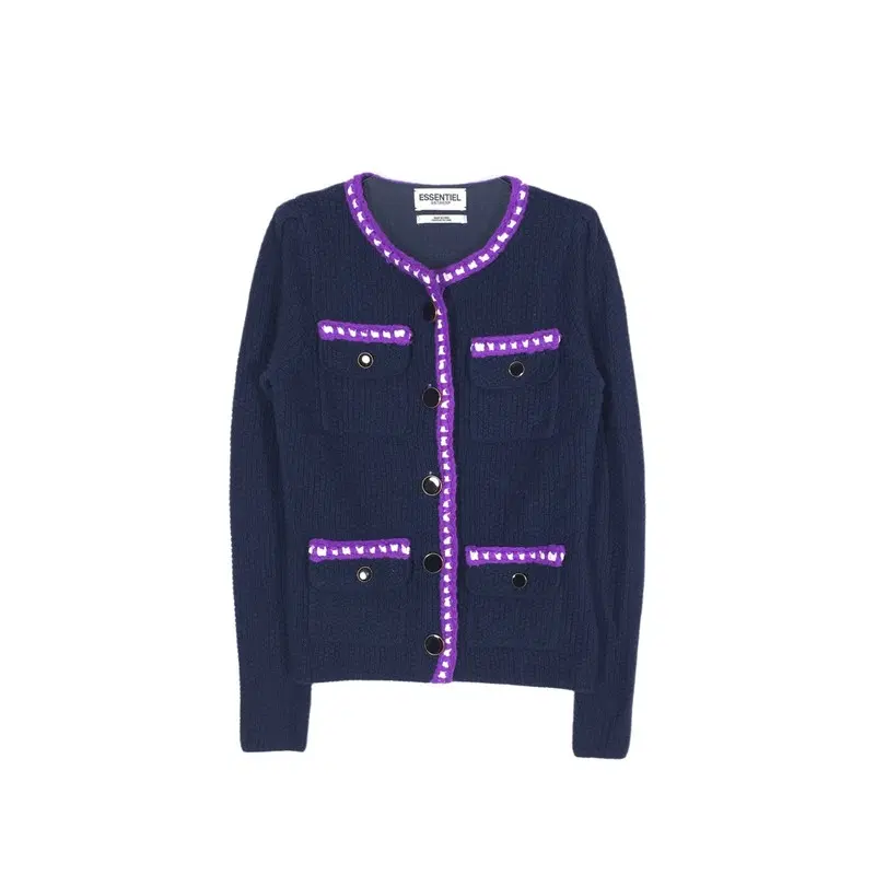 ESSENTIEL ANTWERP 배색 니트 가디건 XS