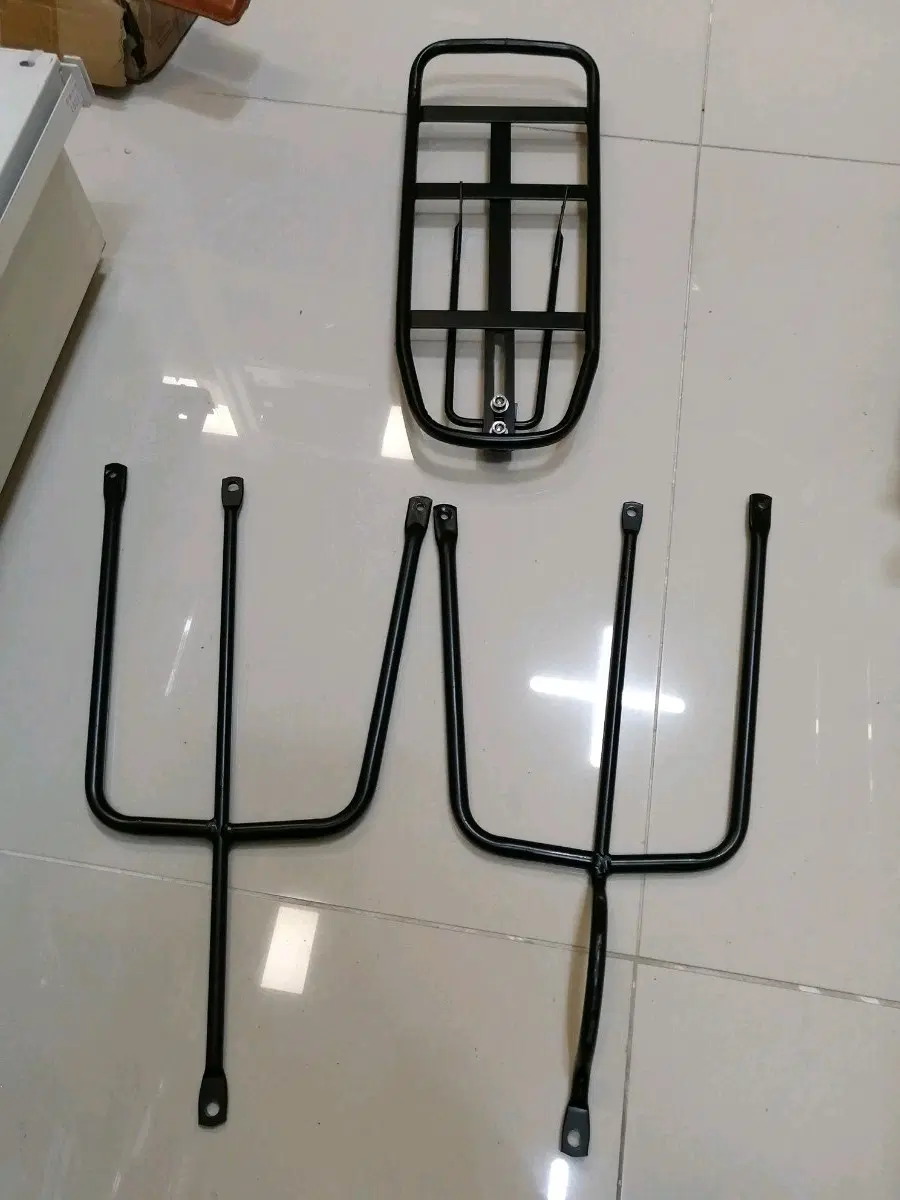 블랙 자전거 짐받이 프론트랙