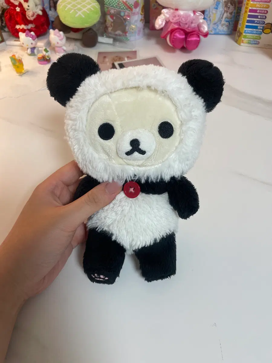 코리락쿠마 네잎클로버 판다 인형