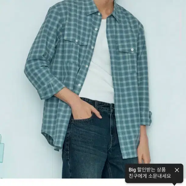 앤드지 투포켓 시어서커 셔츠 100