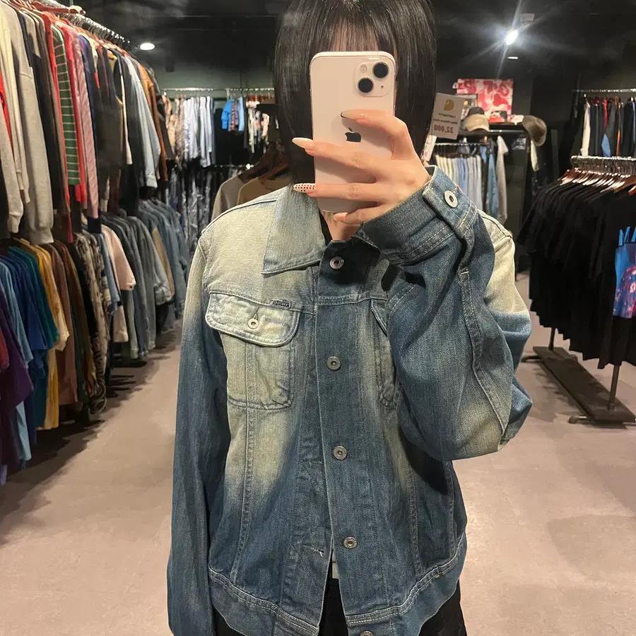 (981)DIESEL 디젤 빈티지 워싱 디테일 데님 청자켓