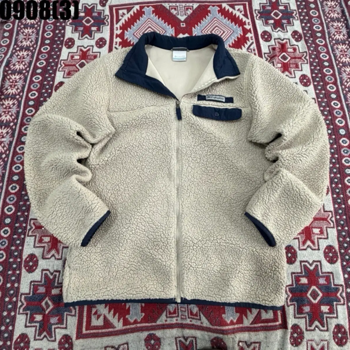 콜롬비아 플리스 자켓 베이지 M 95 9/8