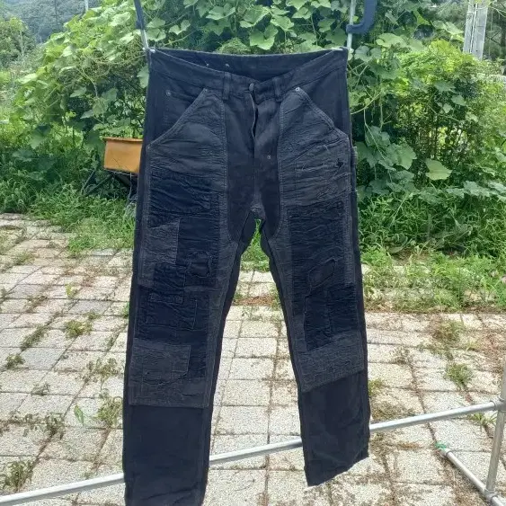 랄프로렌) 데님앤서플라이 블랙 패치워크 보로 카펜터 팬츠 (32인치)