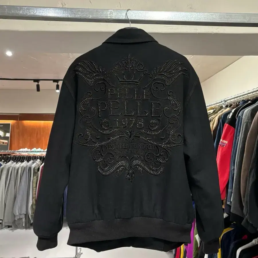 80-90s pelle pelle wool varsity jacket