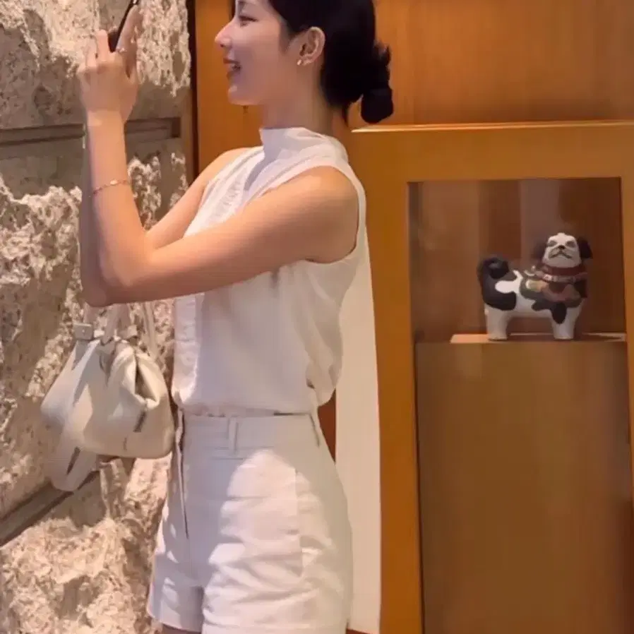 SIE 시에 센느백 타이 블라우스 쉘크림 XS