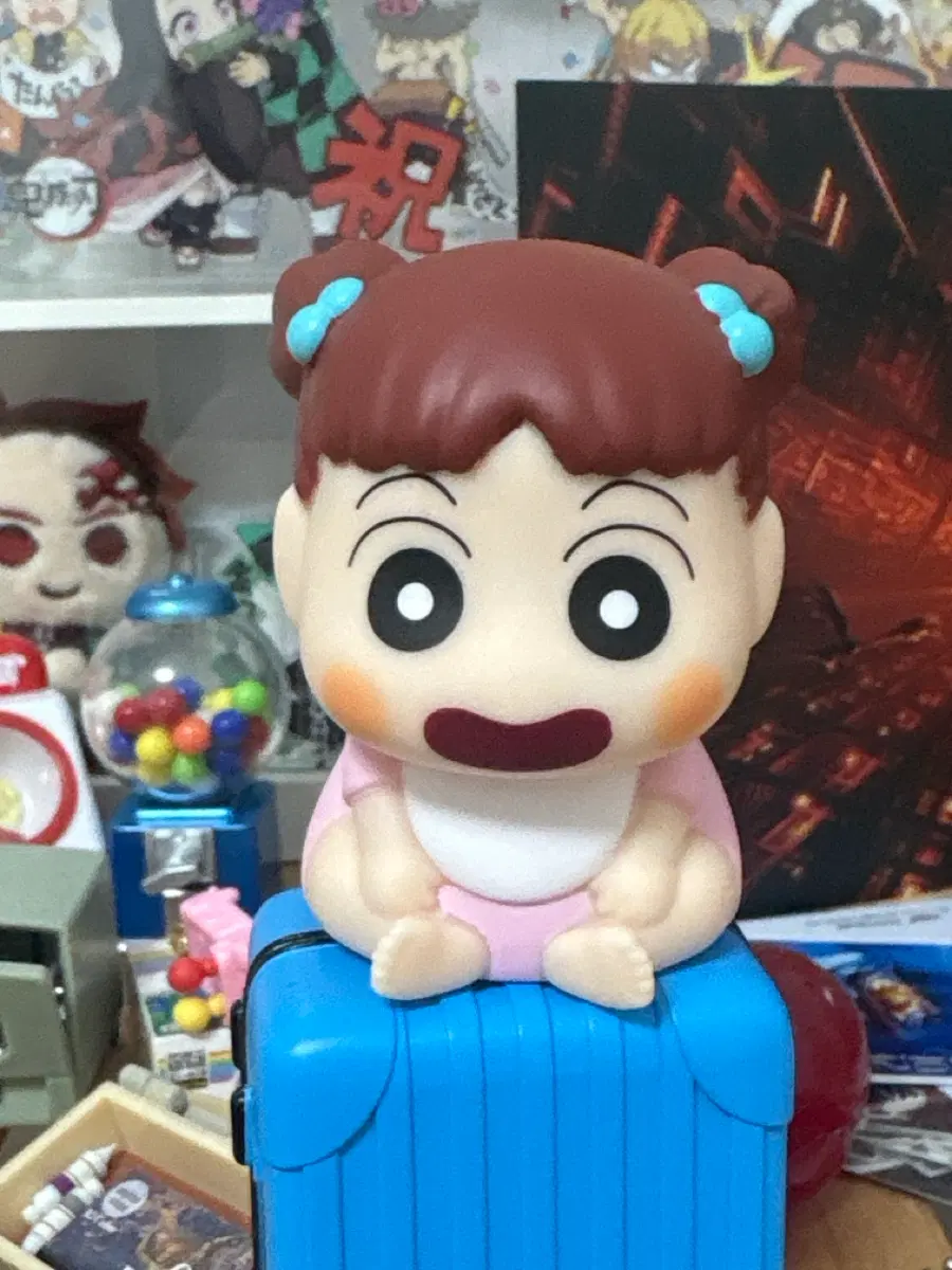 반다이 크레용신짱 짱구 베이비 라이트 유리 마스코트 무드등 가챠