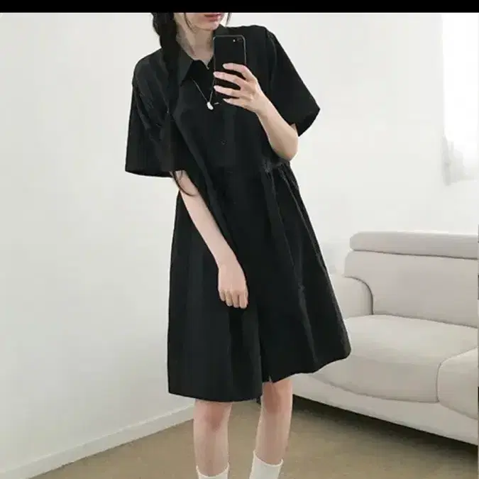 에이블리 여름 블랙 반팔 원피스