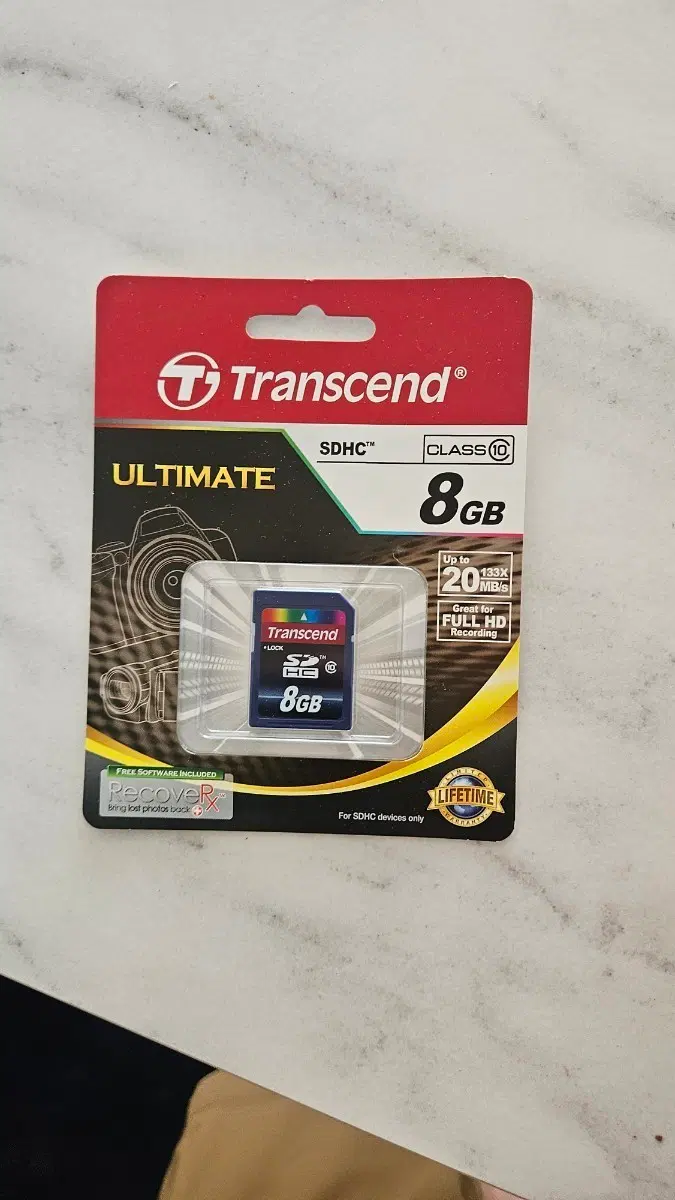 트랜센드 SDHC 8GB 메모리카드 미개봉