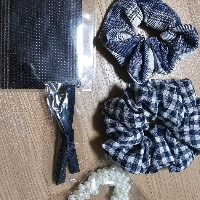 머리끈, 머리핀, 앞머리 고정2개 스크런치 헤어악세사리 곱창