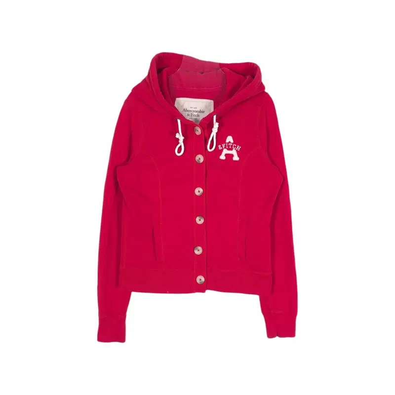 ABERCROMBIE 자수 후드 버튼 가디건 M