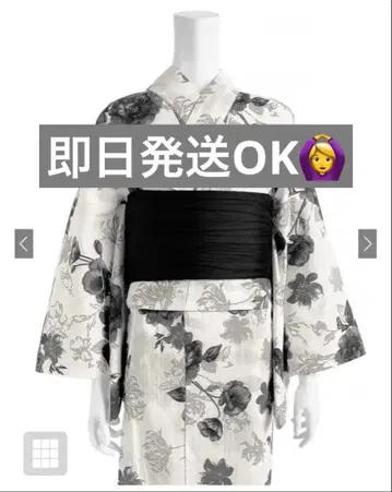 그레일 GRL 모노톤 꽃무늬 유카타 세트 당일 발송 OK!!