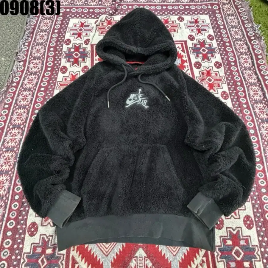 나이키 에어 조던 플리스 후드티 블랙 M 95 9/8