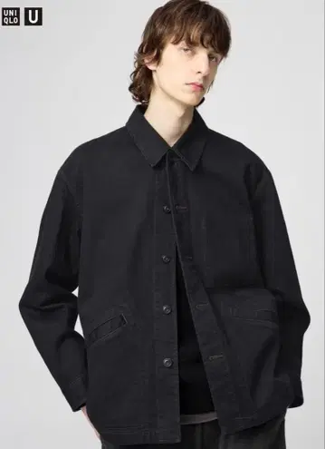 XXL/UNIQLO U 오버사이즈 컬러 데님 자켓 09 BLACK