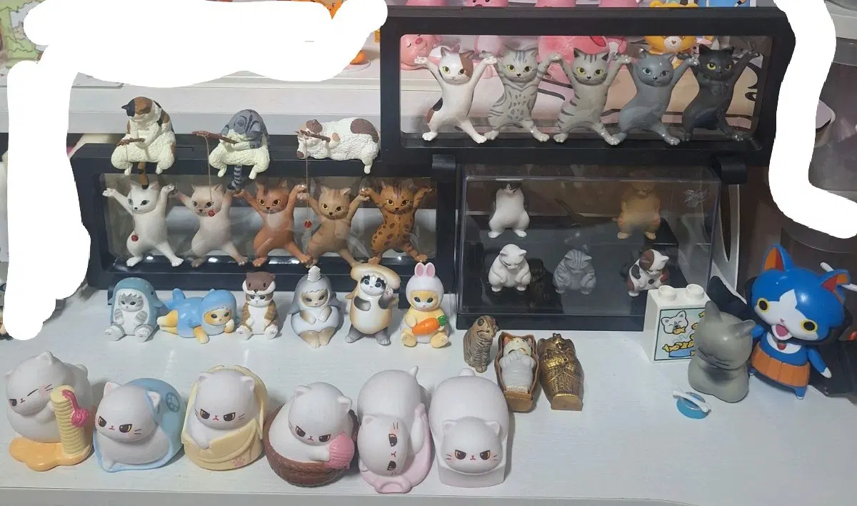 다양한 고양이 피규어 36종 일괄+보관케이스포함