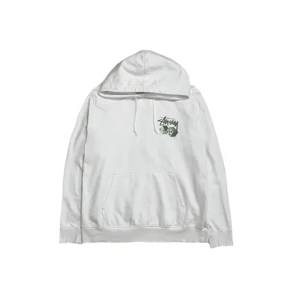 STUSSY 롤 더 다이스 풀오버 후드 화이트 L