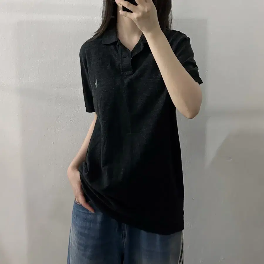 (M) 폴로 랄프로렌 반팔 카라티 차콜