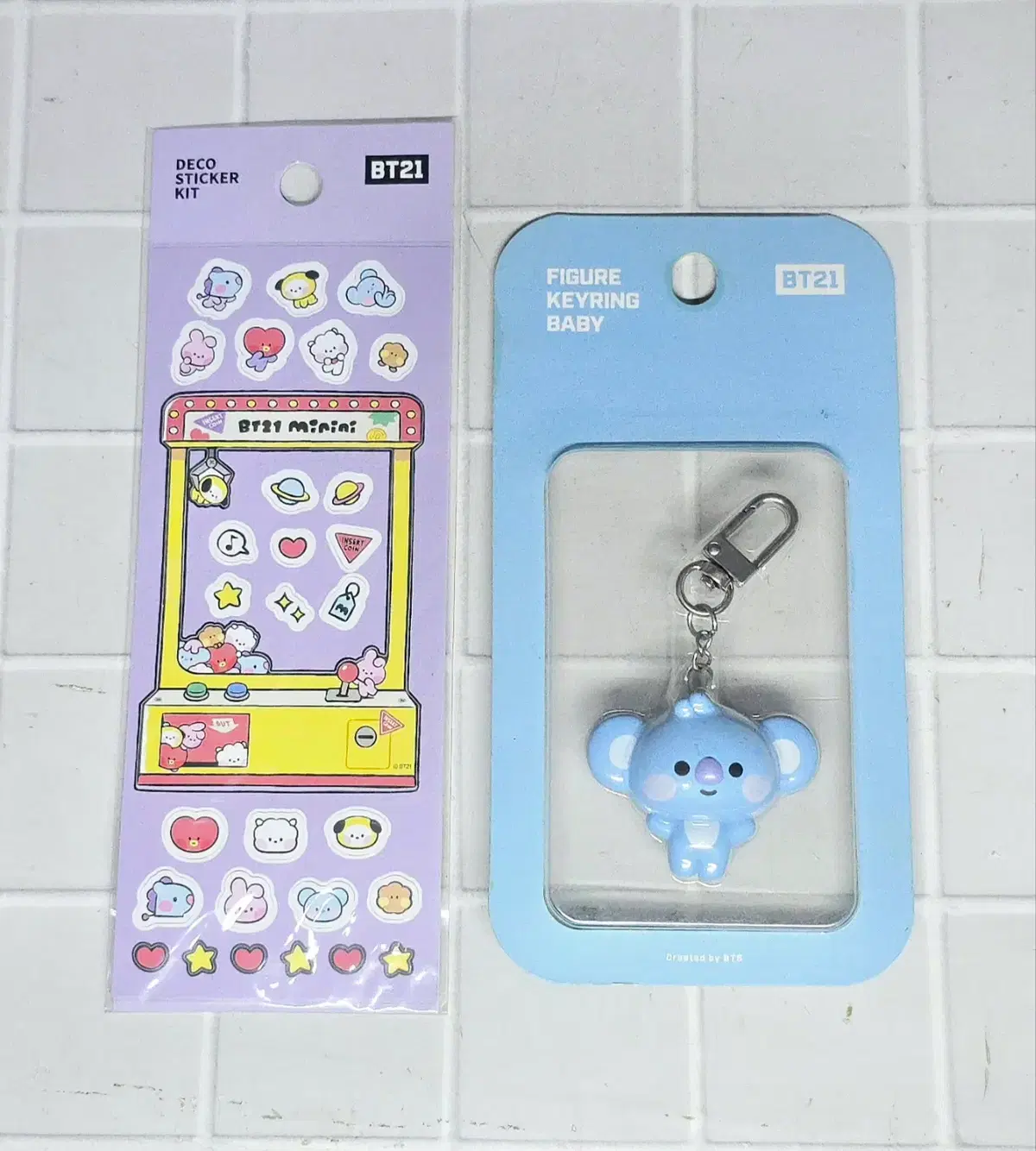 방탄소년단 BT21 코야 키링 데코스티커 세트 BTS KOYA KEYRING DECO SET