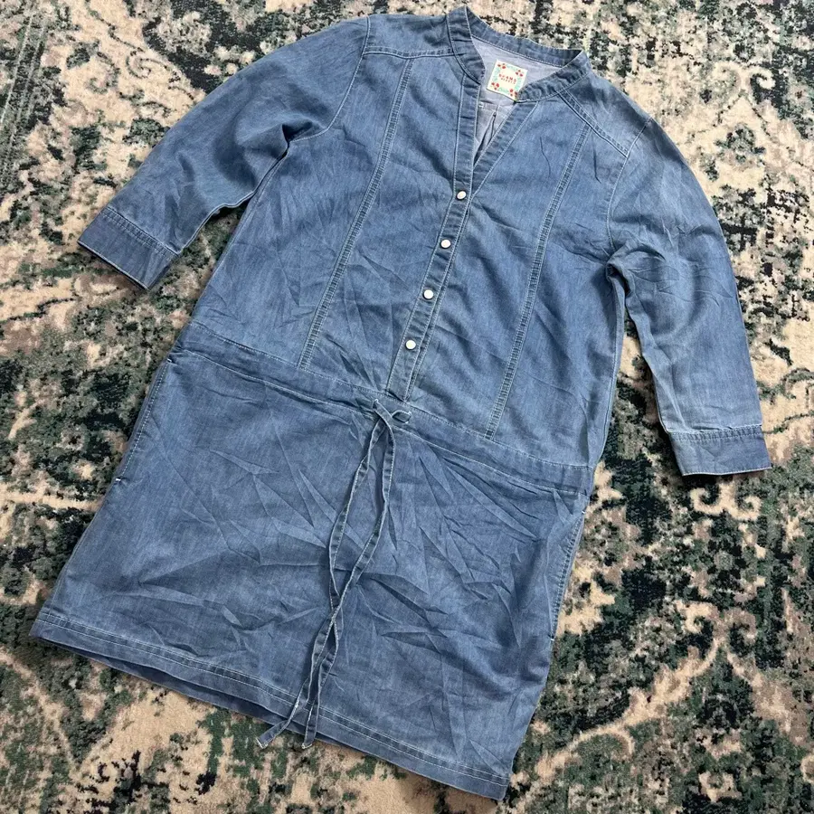 Beams Heart Jpn 빔즈 플로리 7부 튜닉 원피스 (S)