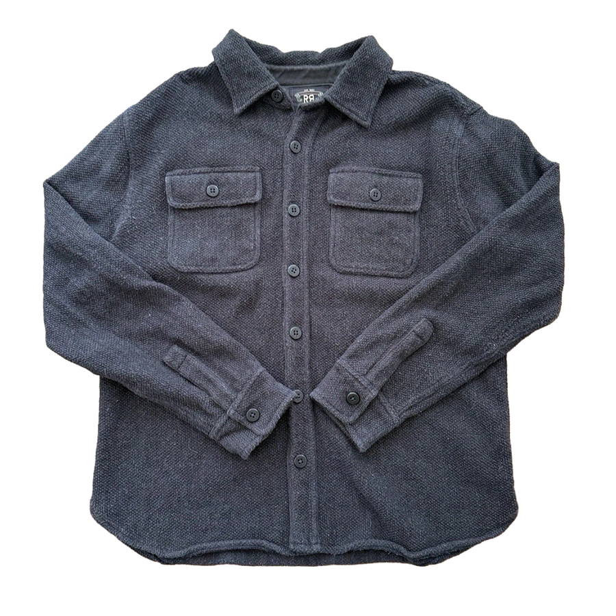 RRL 더블알엘 와플 니트 오버셔츠 자켓 차콜