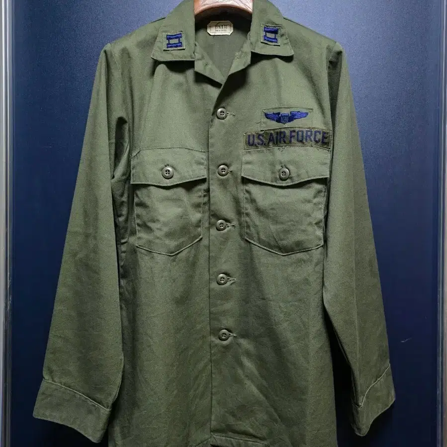 오리지널 80s USAF OG507 유틸리티 셔츠