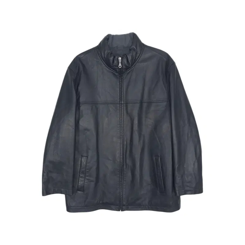 LnB HOMME 미니멀 하이넥 레더 자켓 LL