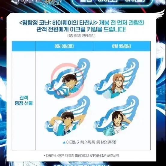 명탐정 코난 아크릴 키링 4종 일괄