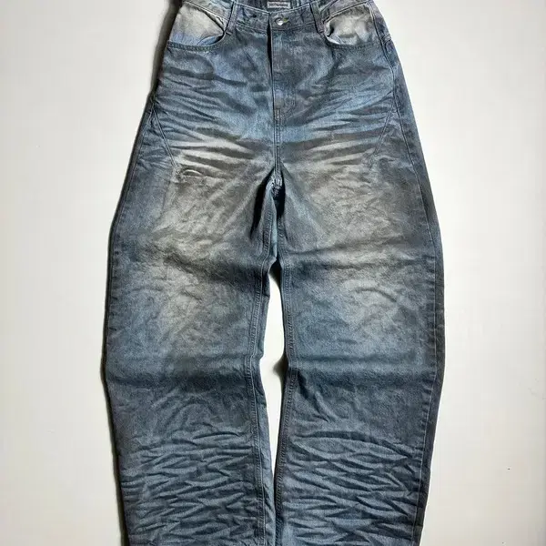 어나더유스 24ss 더티 워시드 와이드 데님 팬츠 R3945